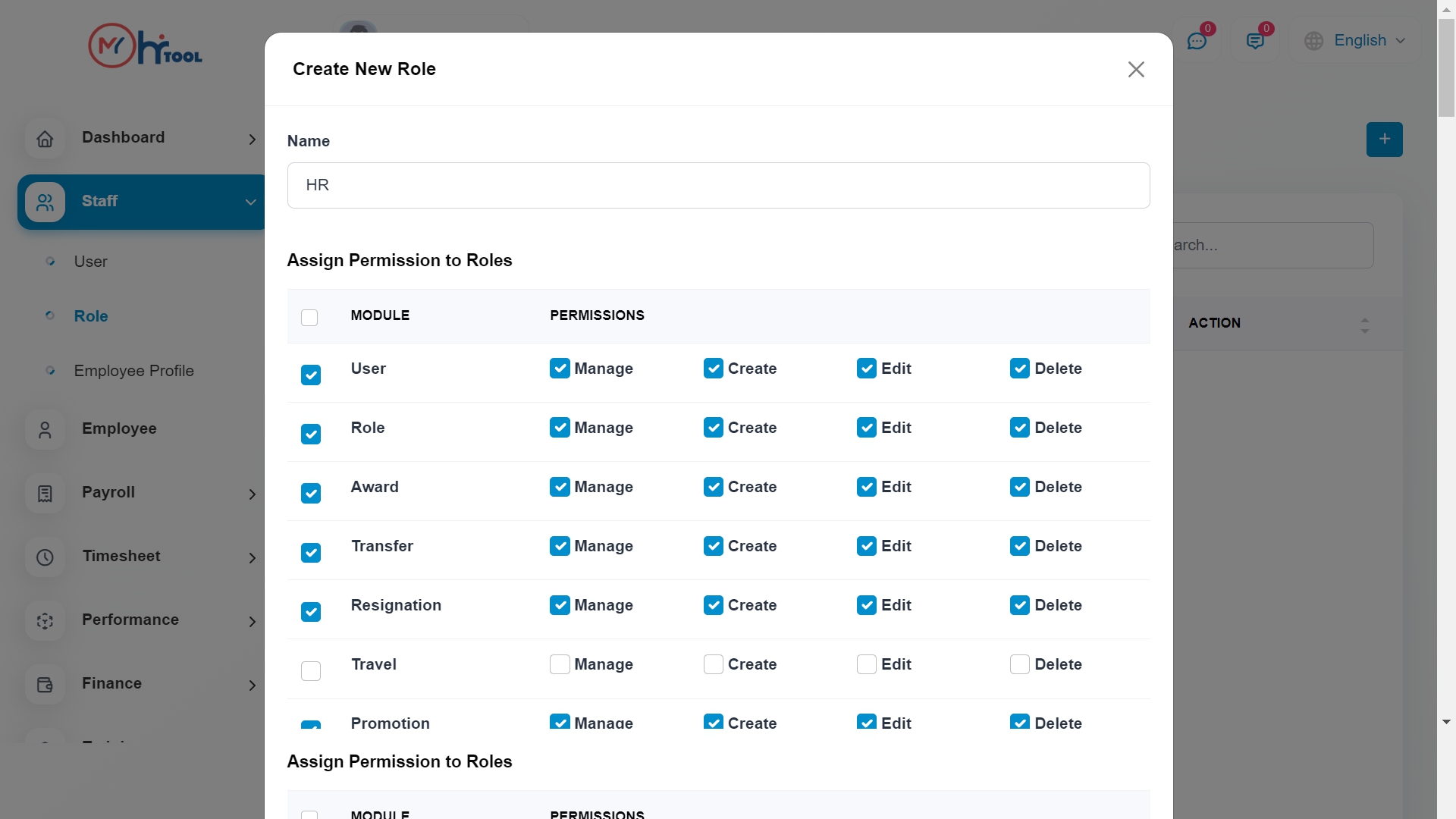 Roles & Permission Setup
